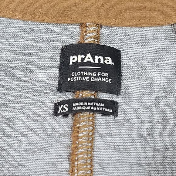PrAna Frozen falls wool blend pullover Brown Sz XS Gorpcore Cabincore 1/4 button - Picture 5 of 5